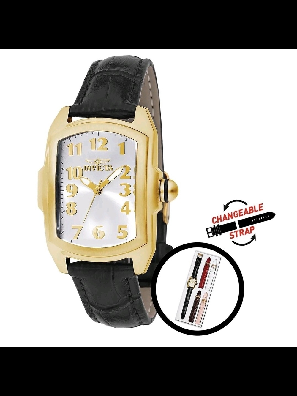 Invicta Lupah Womens Watch 29mm Gold Tone Strap Set 49816 NEW